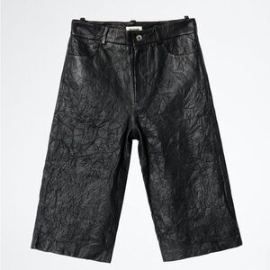 Zadig & Voltaire Leather Bermuda Shorts